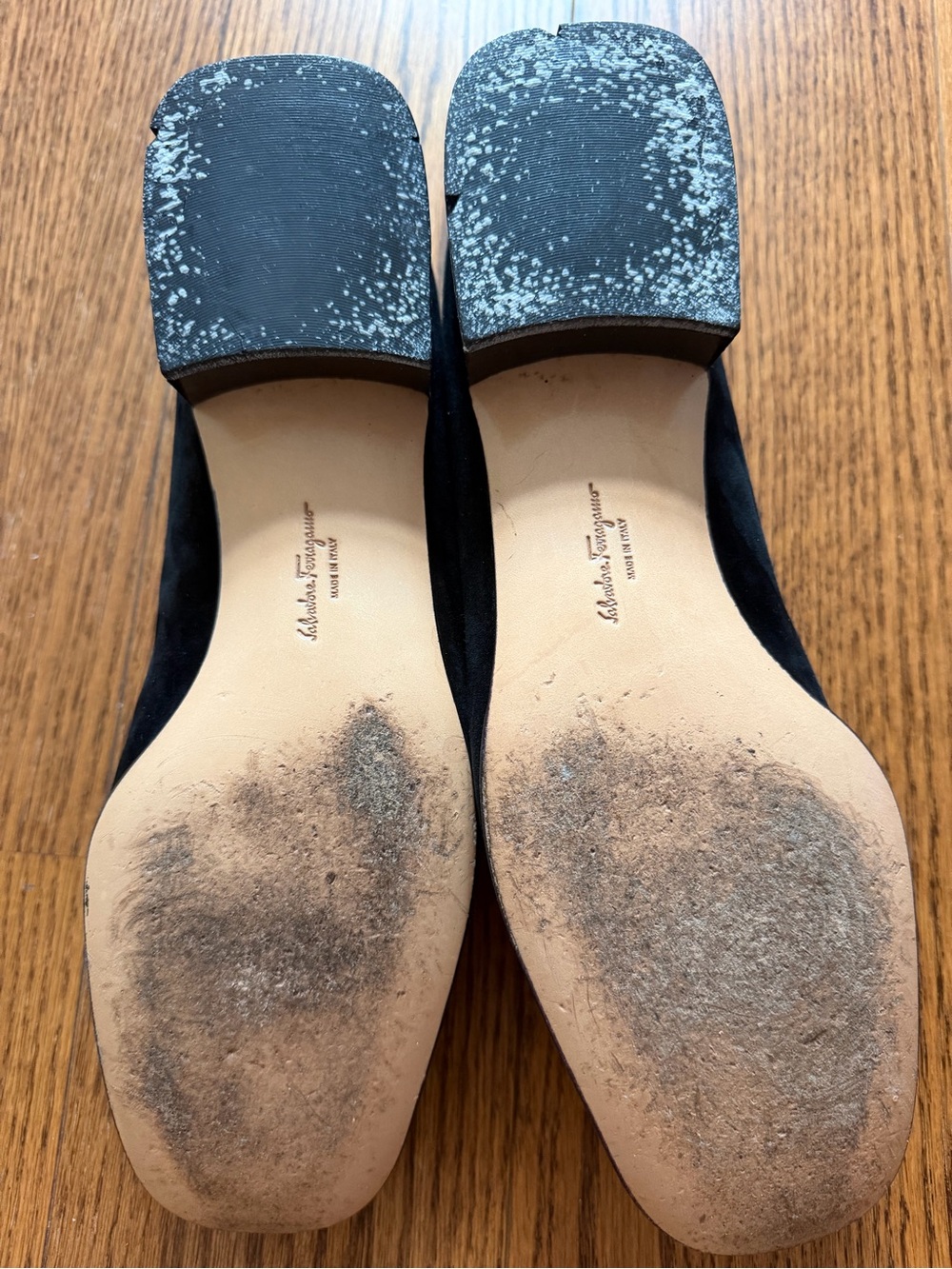 Salvatore Ferragamo Women Black Velvet Horsebit Loafers - Picture 7 of 10